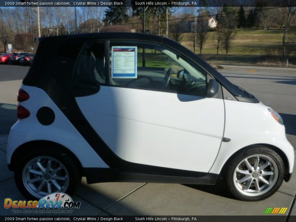 2009 Smart fortwo passion cabriolet Crystal White / Design Black Photo #6