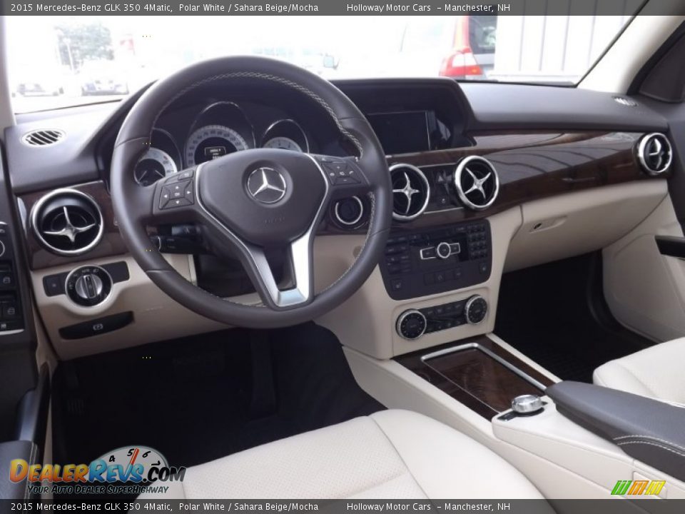 2015 Mercedes-Benz GLK 350 4Matic Polar White / Sahara Beige/Mocha Photo #8