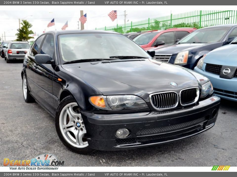 2004 BMW 3 Series 330i Sedan Black Sapphire Metallic / Sand Photo #1