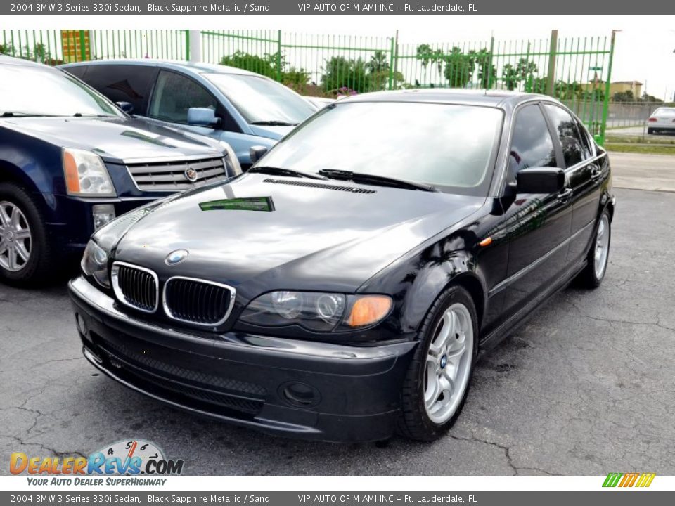 2004 BMW 3 Series 330i Sedan Black Sapphire Metallic / Sand Photo #3