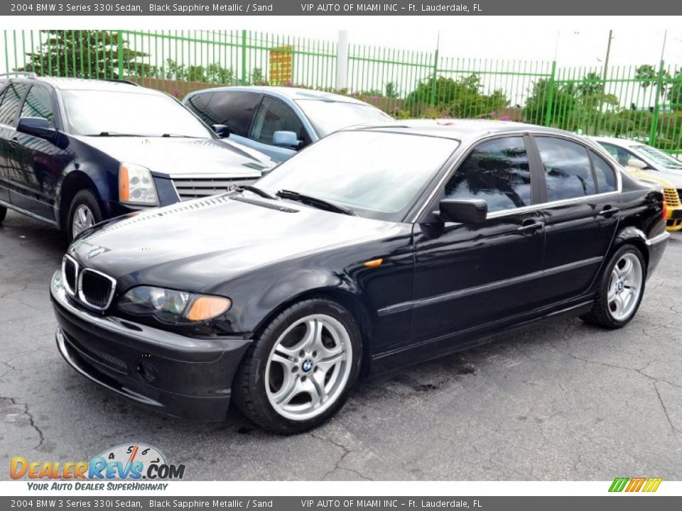2004 BMW 3 Series 330i Sedan Black Sapphire Metallic / Sand Photo #4