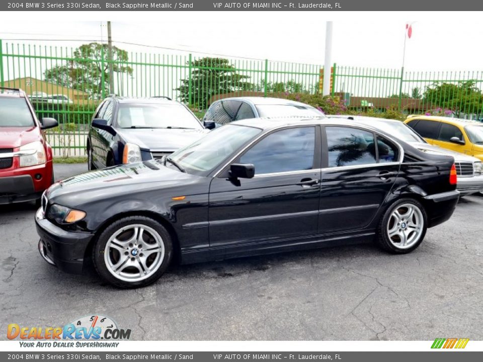 2004 BMW 3 Series 330i Sedan Black Sapphire Metallic / Sand Photo #5