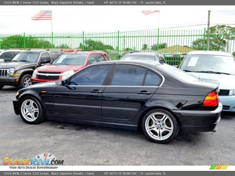 2004 BMW 3 Series 330i Sedan Black Sapphire Metallic / Sand Photo #7