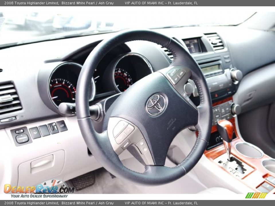 2008 Toyota Highlander Limited Blizzard White Pearl / Ash Gray Photo #30