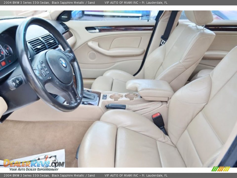 2004 BMW 3 Series 330i Sedan Black Sapphire Metallic / Sand Photo #18