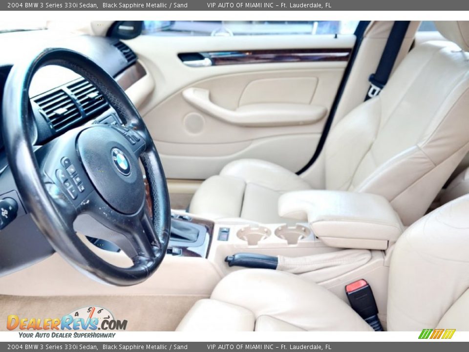 2004 BMW 3 Series 330i Sedan Black Sapphire Metallic / Sand Photo #19