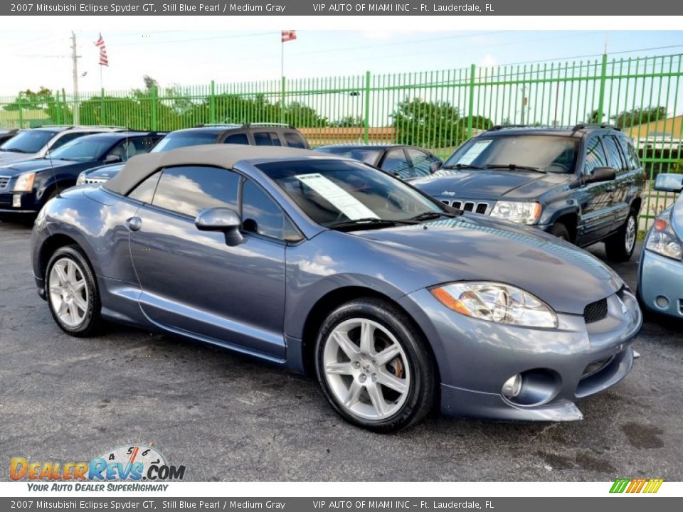 2007 Mitsubishi Eclipse Spyder GT Still Blue Pearl / Medium Gray Photo #11