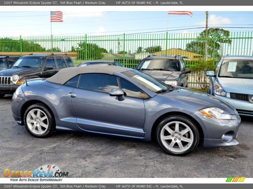 2007 Mitsubishi Eclipse Spyder GT Still Blue Pearl / Medium Gray Photo #12