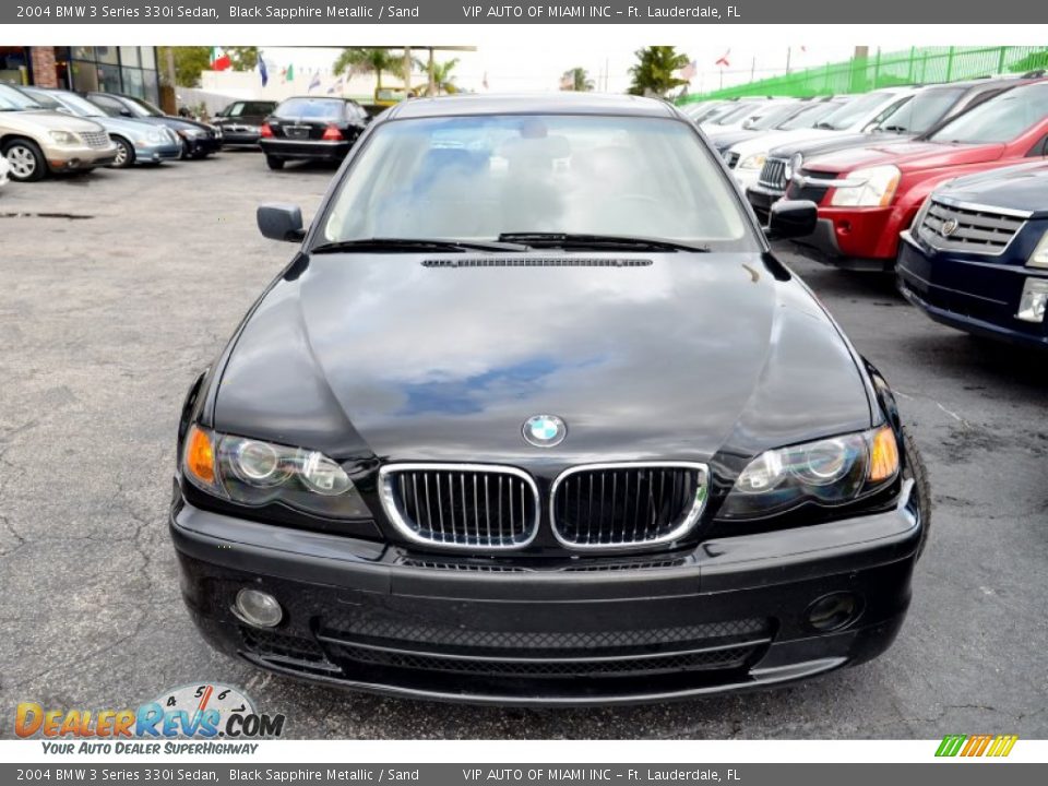 2004 BMW 3 Series 330i Sedan Black Sapphire Metallic / Sand Photo #21