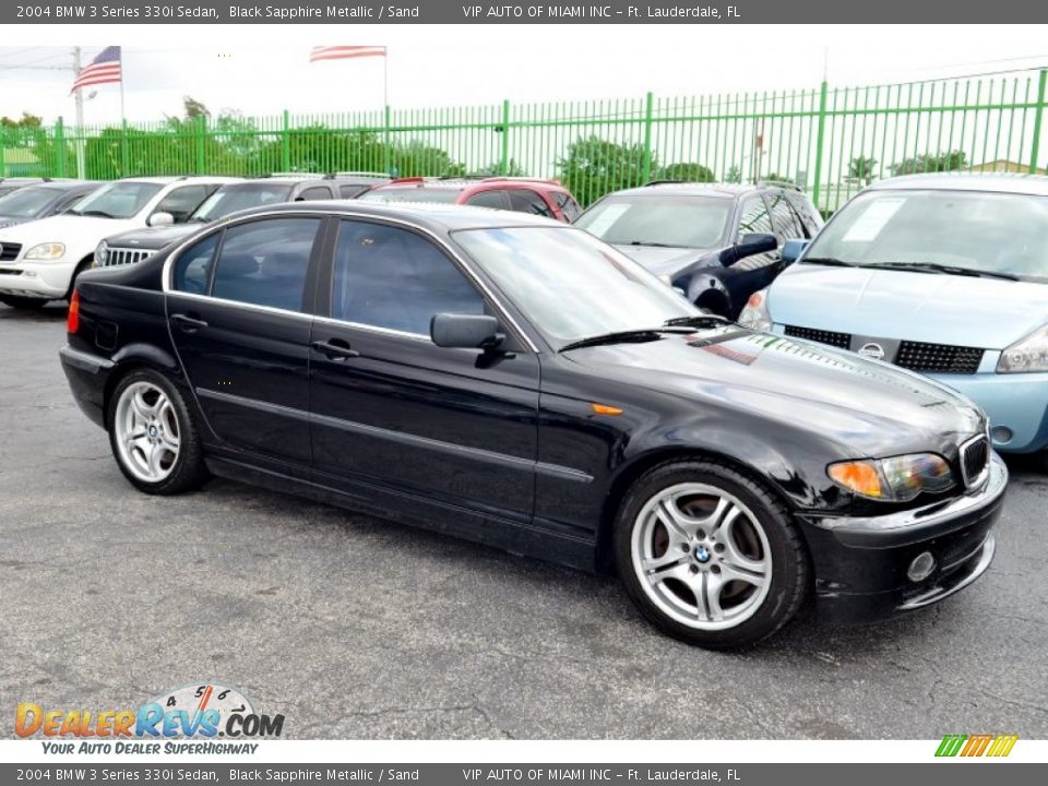 2004 BMW 3 Series 330i Sedan Black Sapphire Metallic / Sand Photo #23
