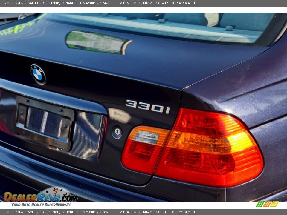 2003 BMW 3 Series 330i Sedan Orient Blue Metallic / Grey Photo #14