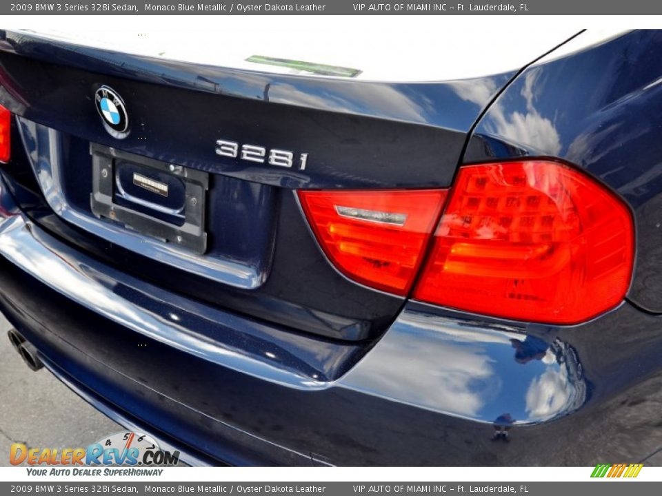 2009 BMW 3 Series 328i Sedan Monaco Blue Metallic / Oyster Dakota Leather Photo #13
