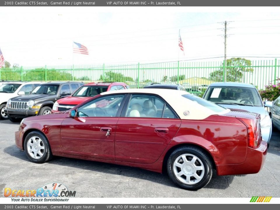 2003 Cadillac CTS Sedan Garnet Red / Light Neutral Photo #8