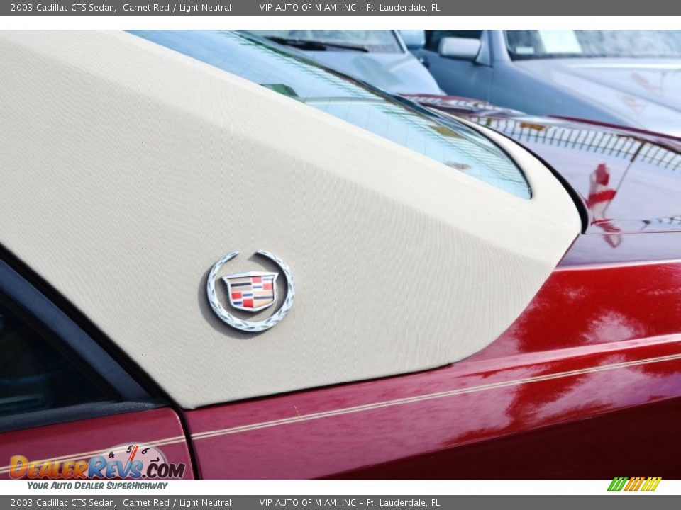 2003 Cadillac CTS Sedan Garnet Red / Light Neutral Photo #36
