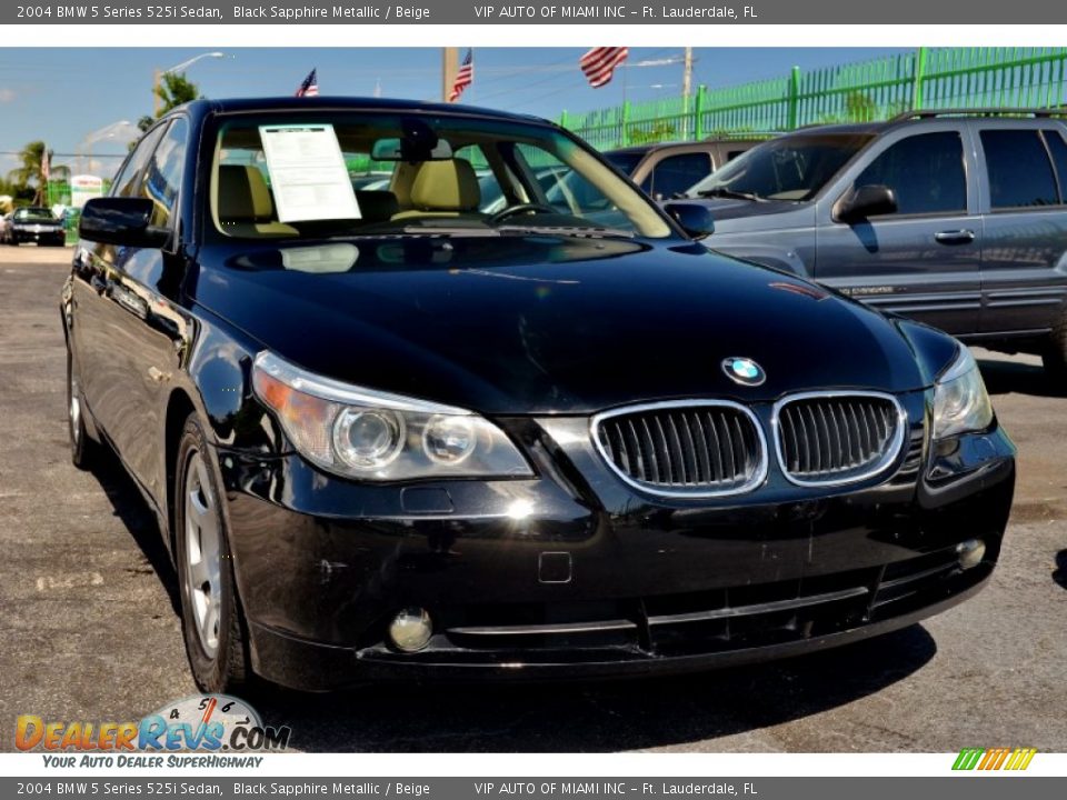 2004 BMW 5 Series 525i Sedan Black Sapphire Metallic / Beige Photo #29