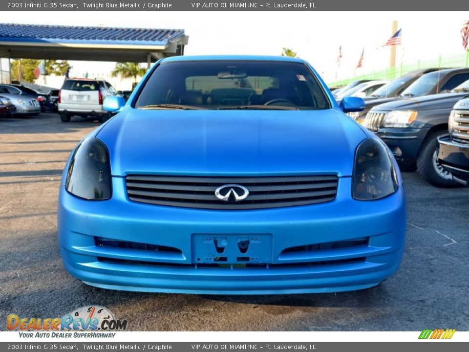 2003 Infiniti G 35 Sedan Twilight Blue Metallic / Graphite Photo #27