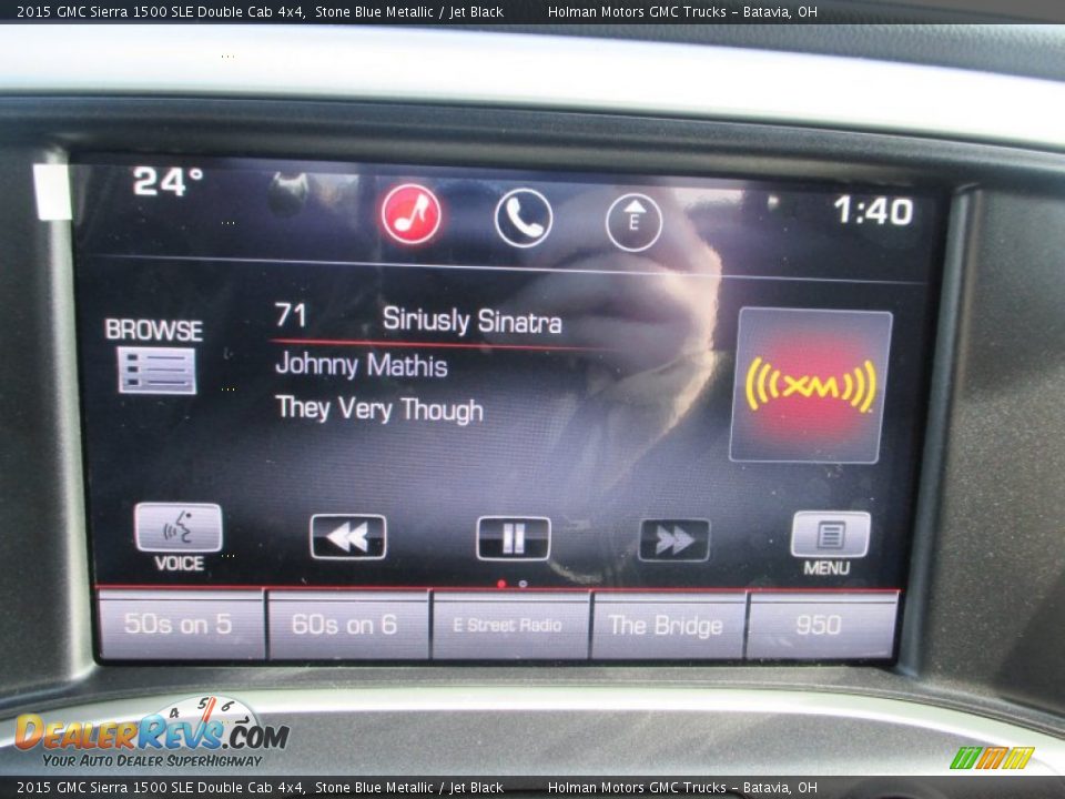 2015 GMC Sierra 1500 SLE Double Cab 4x4 Stone Blue Metallic / Jet Black Photo #8