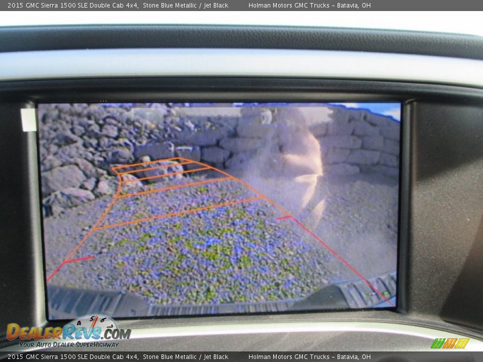 2015 GMC Sierra 1500 SLE Double Cab 4x4 Stone Blue Metallic / Jet Black Photo #9