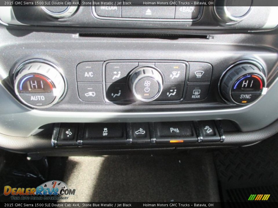 2015 GMC Sierra 1500 SLE Double Cab 4x4 Stone Blue Metallic / Jet Black Photo #10