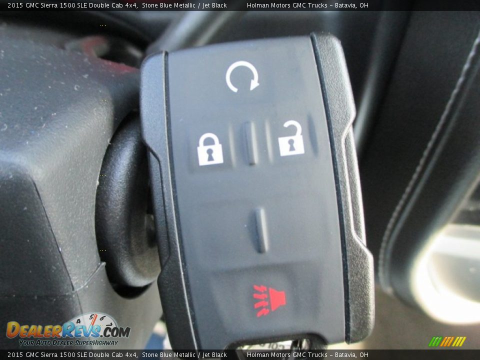 2015 GMC Sierra 1500 SLE Double Cab 4x4 Stone Blue Metallic / Jet Black Photo #11