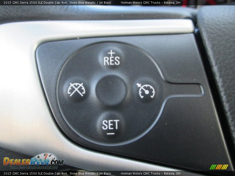2015 GMC Sierra 1500 SLE Double Cab 4x4 Stone Blue Metallic / Jet Black Photo #13