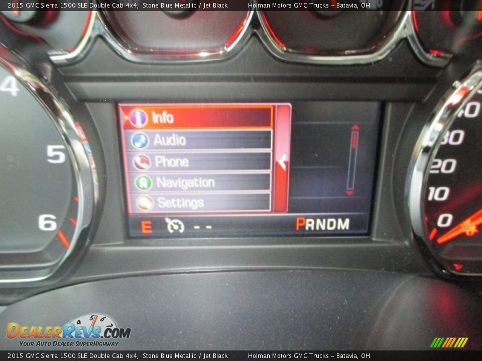 2015 GMC Sierra 1500 SLE Double Cab 4x4 Stone Blue Metallic / Jet Black Photo #15
