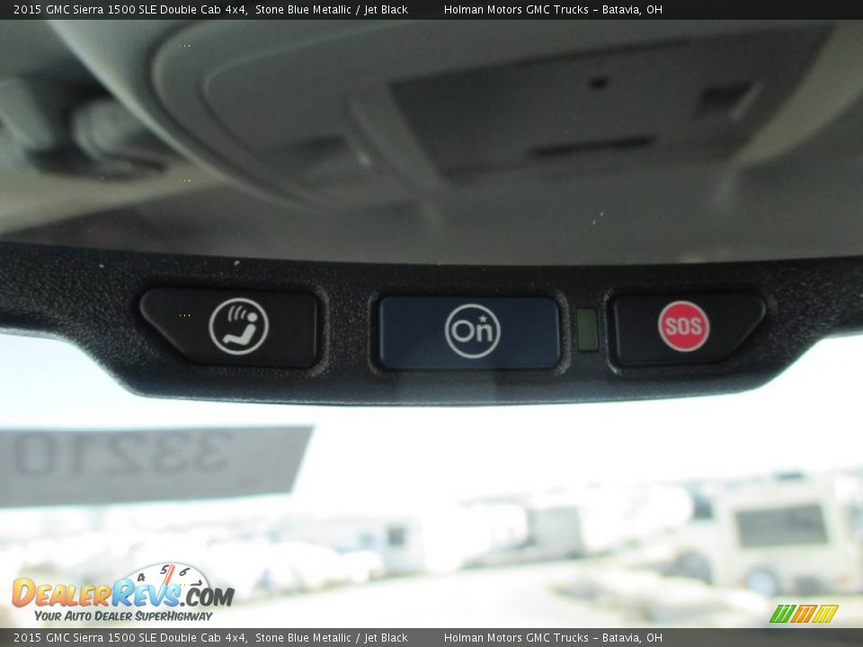 2015 GMC Sierra 1500 SLE Double Cab 4x4 Stone Blue Metallic / Jet Black Photo #18