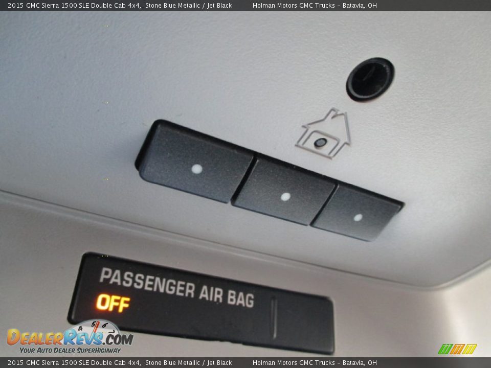 2015 GMC Sierra 1500 SLE Double Cab 4x4 Stone Blue Metallic / Jet Black Photo #19