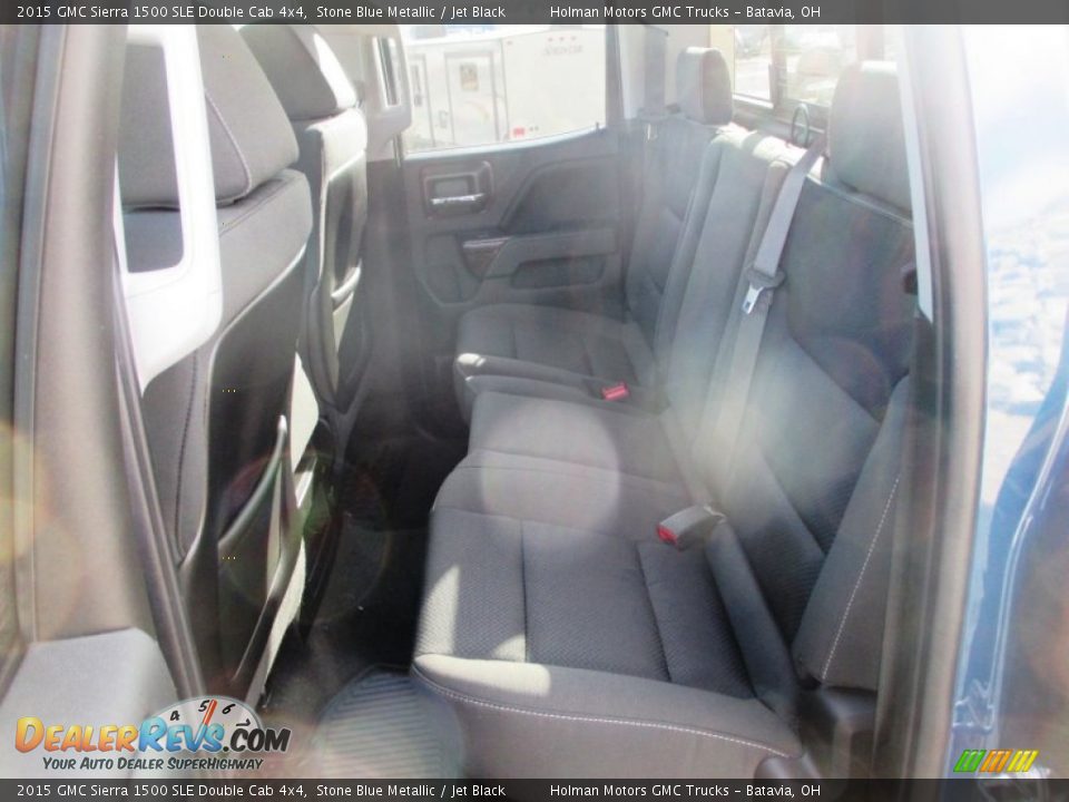 2015 GMC Sierra 1500 SLE Double Cab 4x4 Stone Blue Metallic / Jet Black Photo #22