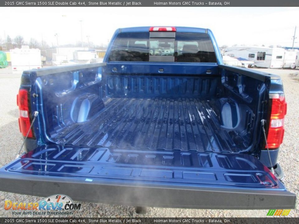 2015 GMC Sierra 1500 SLE Double Cab 4x4 Stone Blue Metallic / Jet Black Photo #25