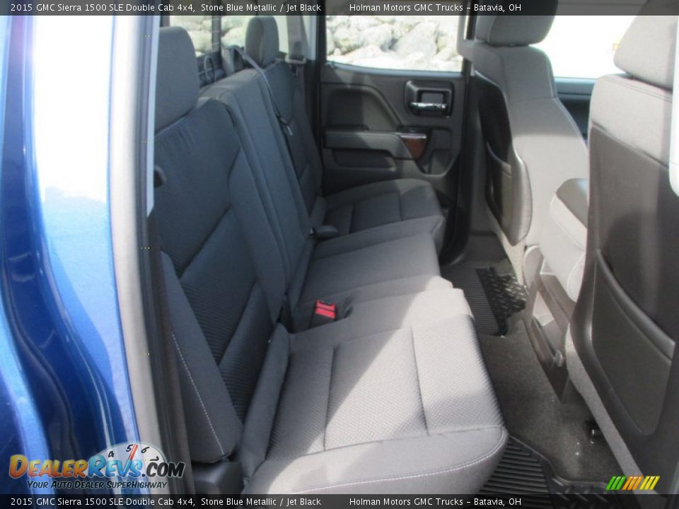 2015 GMC Sierra 1500 SLE Double Cab 4x4 Stone Blue Metallic / Jet Black Photo #27