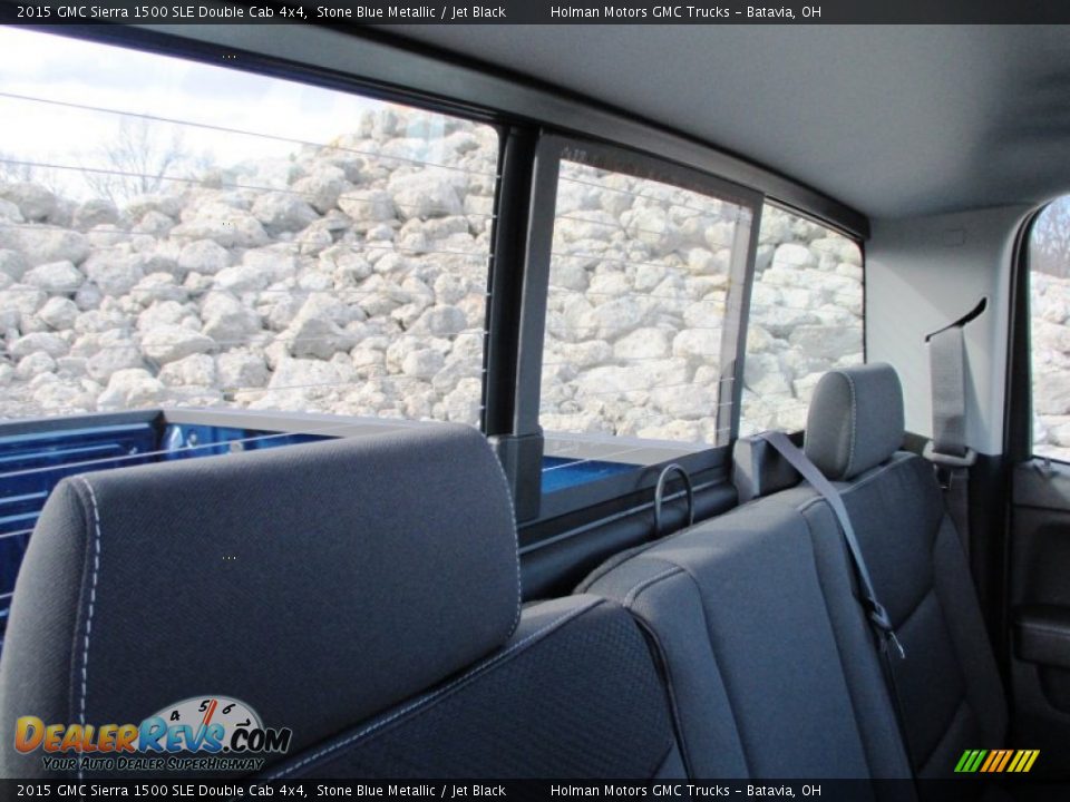 2015 GMC Sierra 1500 SLE Double Cab 4x4 Stone Blue Metallic / Jet Black Photo #29