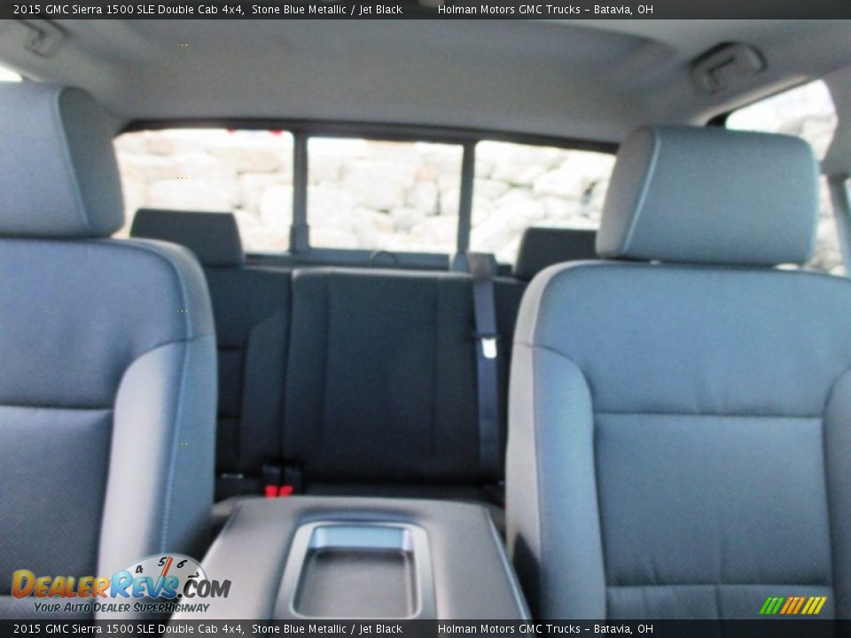 2015 GMC Sierra 1500 SLE Double Cab 4x4 Stone Blue Metallic / Jet Black Photo #34
