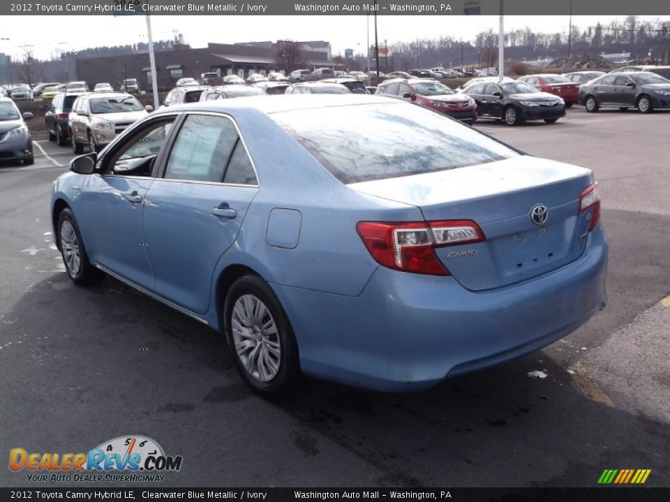 2012 Toyota Camry Hybrid LE Clearwater Blue Metallic / Ivory Photo #7
