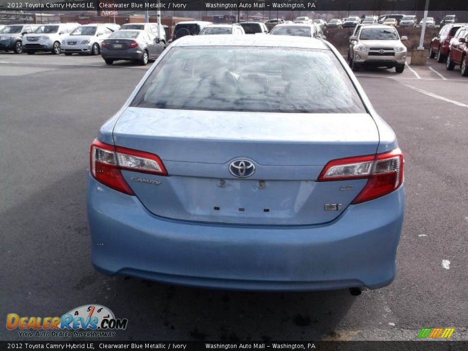 2012 Toyota Camry Hybrid LE Clearwater Blue Metallic / Ivory Photo #8