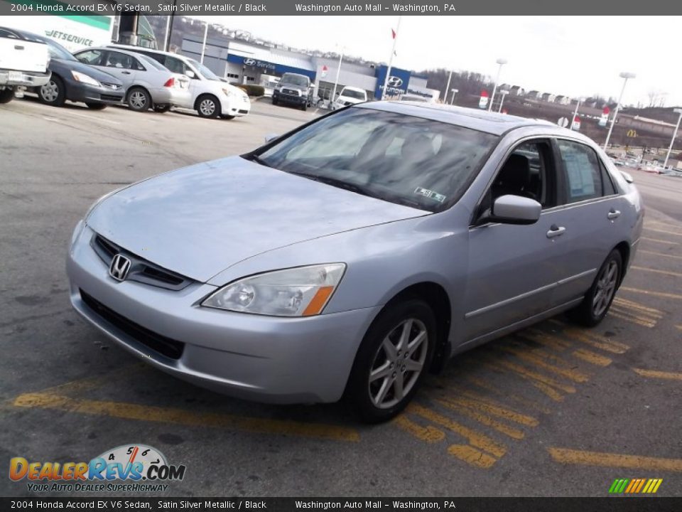 2004 Honda Accord EX V6 Sedan Satin Silver Metallic / Black Photo #6