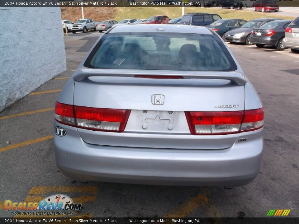 2004 Honda Accord EX V6 Sedan Satin Silver Metallic / Black Photo #7