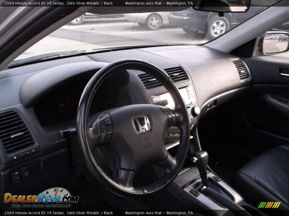 2004 Honda Accord EX V6 Sedan Satin Silver Metallic / Black Photo #12