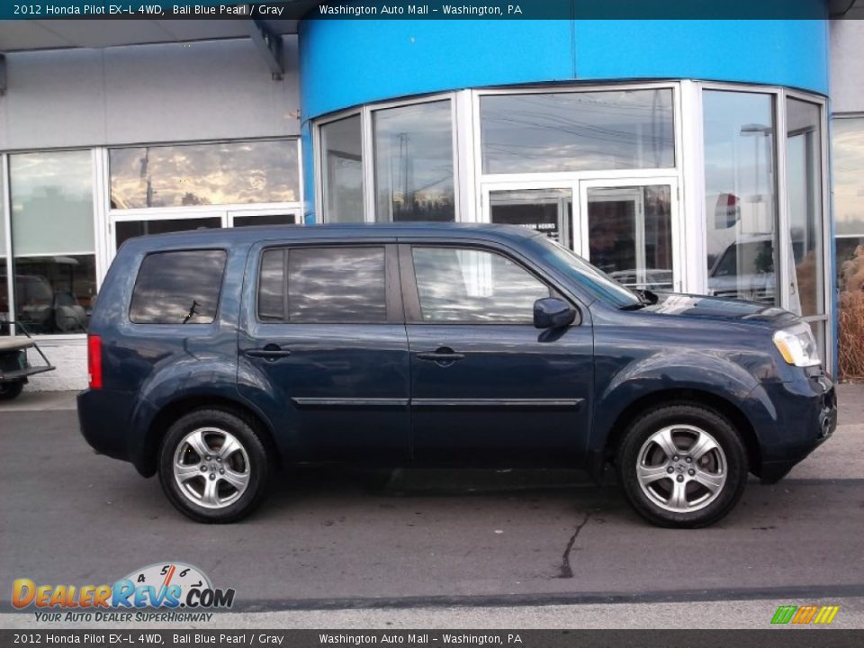 2012 Honda Pilot EX-L 4WD Bali Blue Pearl / Gray Photo #2