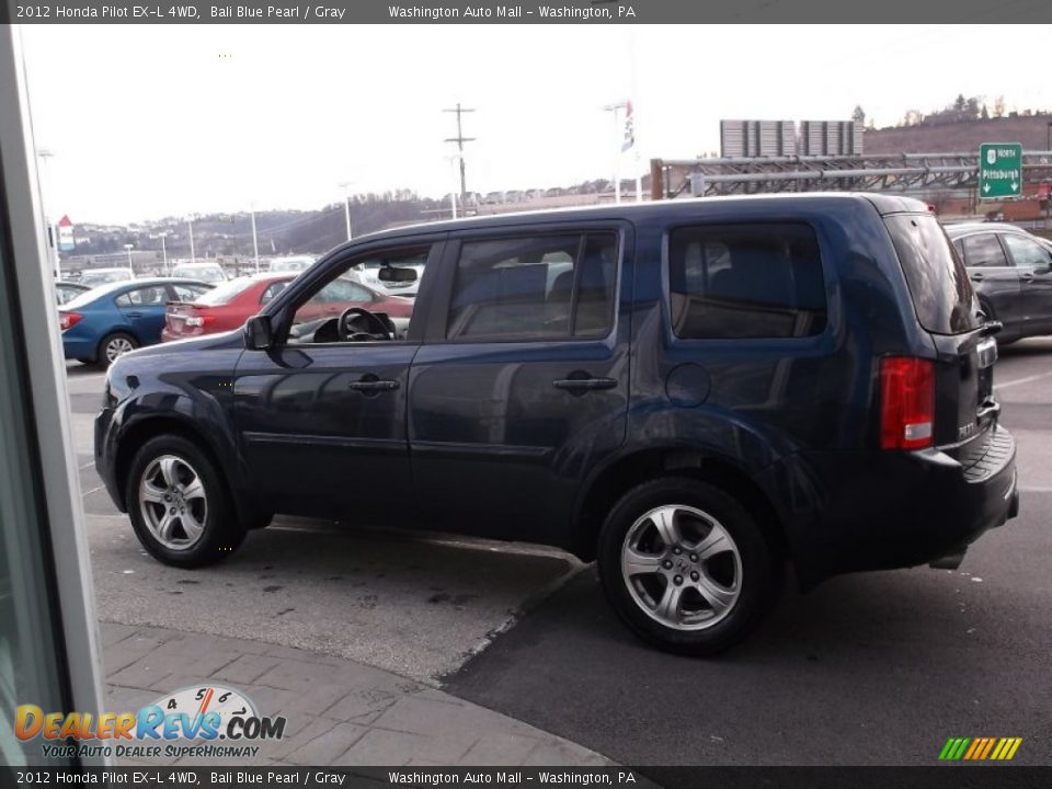 2012 Honda Pilot EX-L 4WD Bali Blue Pearl / Gray Photo #6