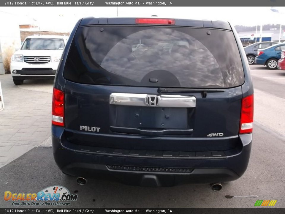 2012 Honda Pilot EX-L 4WD Bali Blue Pearl / Gray Photo #7