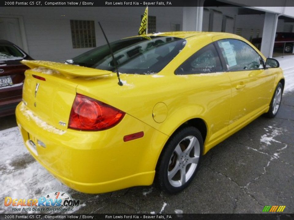 2008 Pontiac G5 GT Competition Yellow / Ebony Photo #8