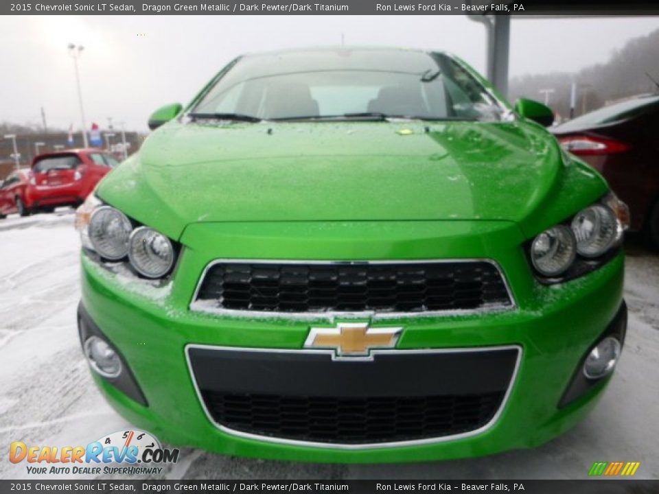 2015 Chevrolet Sonic LT Sedan Dragon Green Metallic / Dark Pewter/Dark Titanium Photo #3
