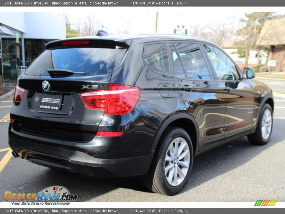 2015 BMW X3 xDrive28d Black Sapphire Metallic / Saddle Brown Photo #3