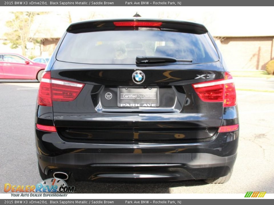 2015 BMW X3 xDrive28d Black Sapphire Metallic / Saddle Brown Photo #4