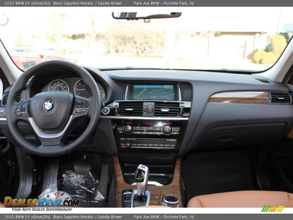 2015 BMW X3 xDrive28d Black Sapphire Metallic / Saddle Brown Photo #15