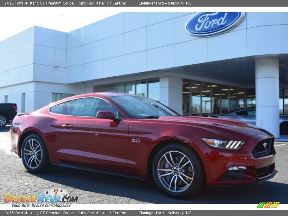 2015 Ford Mustang GT Premium Coupe Ruby Red Metallic / Ceramic Photo #1