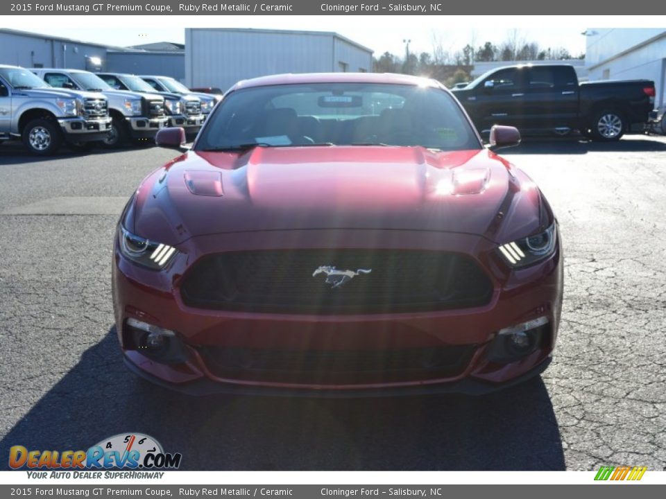 2015 Ford Mustang GT Premium Coupe Ruby Red Metallic / Ceramic Photo #4