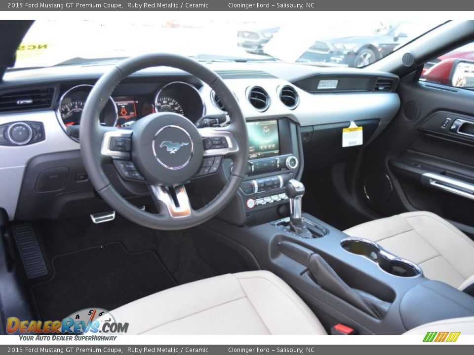 2015 Ford Mustang GT Premium Coupe Ruby Red Metallic / Ceramic Photo #7