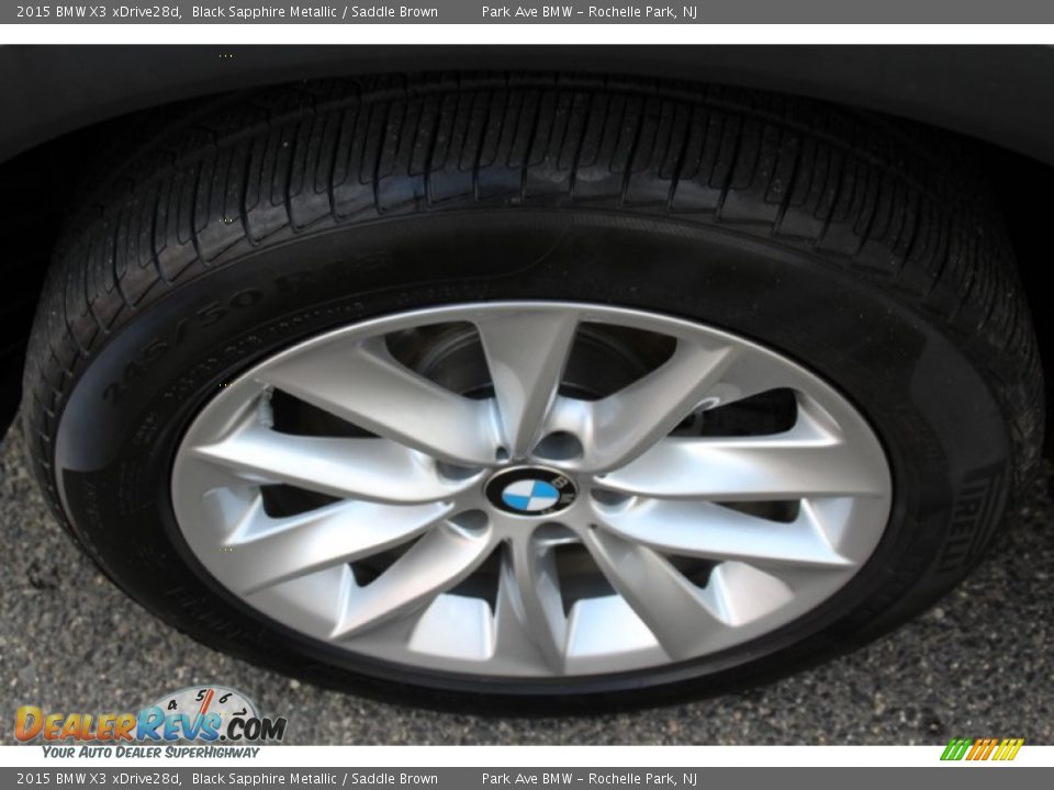 2015 BMW X3 xDrive28d Black Sapphire Metallic / Saddle Brown Photo #33